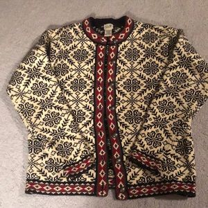 LL Bean women’s Sm-Reg Australian Nordic  Sweater